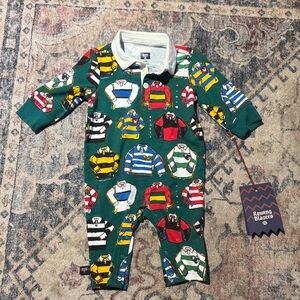 NWT Rowing Blazers for Target Multicolor Rugby Print Kids Footie